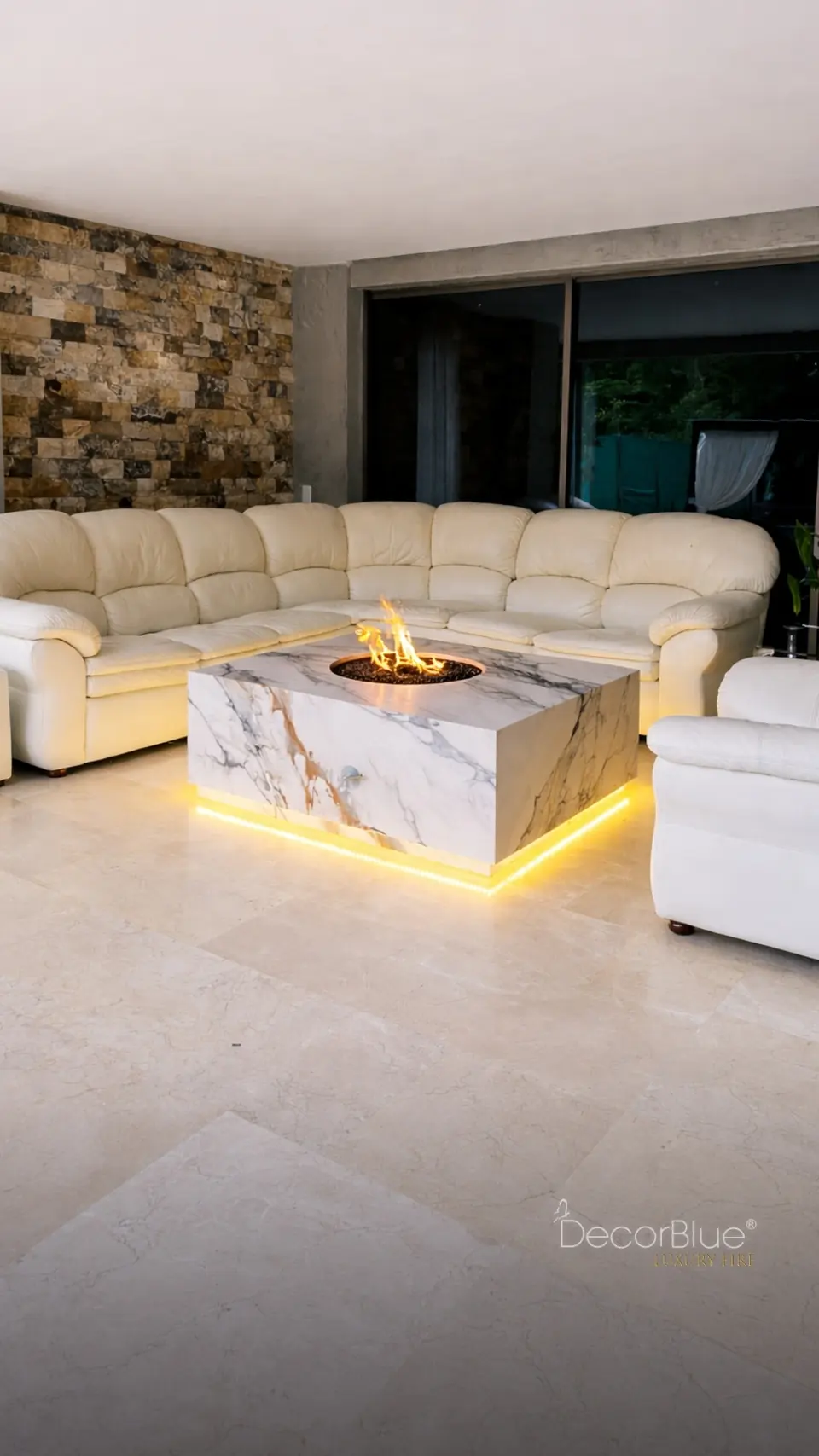 Mesa de fuego a gas Decorblue, foto 1