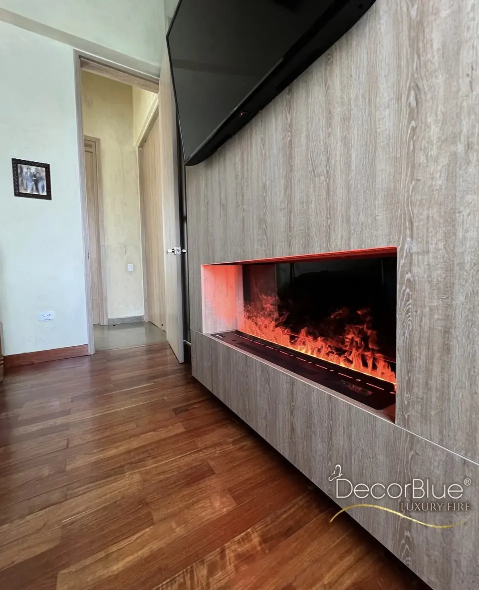 Chimenea híbrida con efecto de llama Decorblue